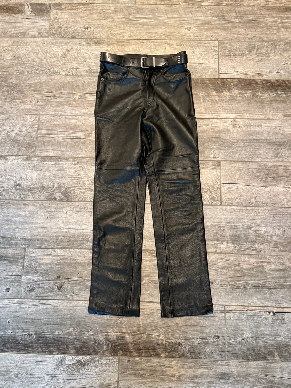 Wilson Black Leather Men's Pants